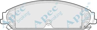 APEC BRAKING pad1557 -  Комплект тормозных колодок, дисковый тормоз